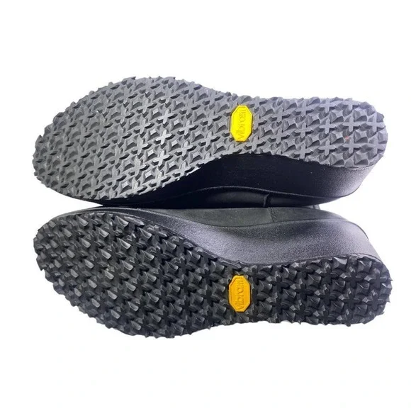 Eddie Bauer Lodge Wedge Waterproof Insulated Boot Women size 8.5 Black Leather - Picture 10 of 11